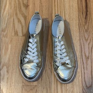 Women’s Gold Guess Sneakers in Size 8 1/2 M